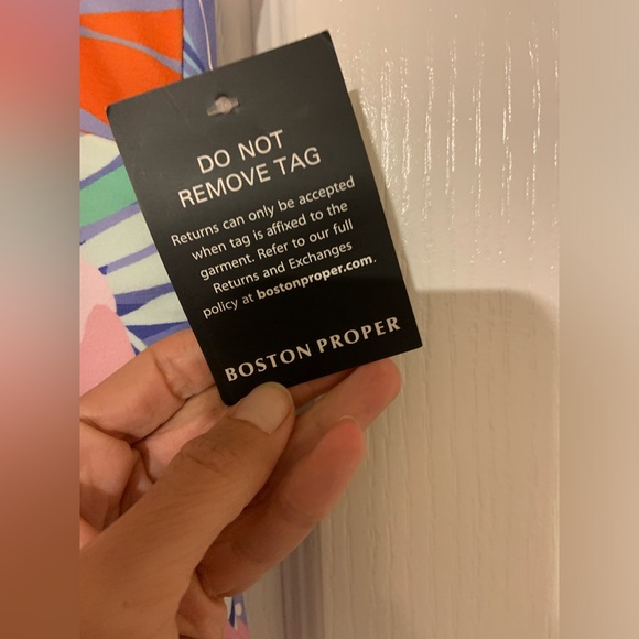 NWT Boston Proper XXS Vacation Tropical Hawaii Print Dress Front Zip - Picture 3 of 8